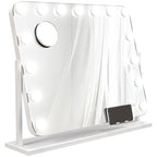 LED-Kosmetikspiegel, 3 Lichtmodi, dimmbar, Touchsteuerung, USB, 62,5 x 49,5cm, Weiß