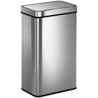 60 L Sensor Can, Sensor Bin with Soft-Close Lid, Fingerprint-Proof Stainless Steel, Silver Tone