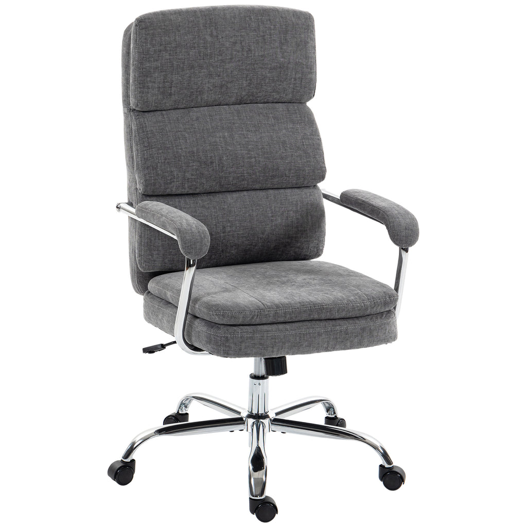 Home Office Bürostuhl, höhenverstellbarer 360° drehbarer Schreibtischstuhl für das Homeoffice, Grau