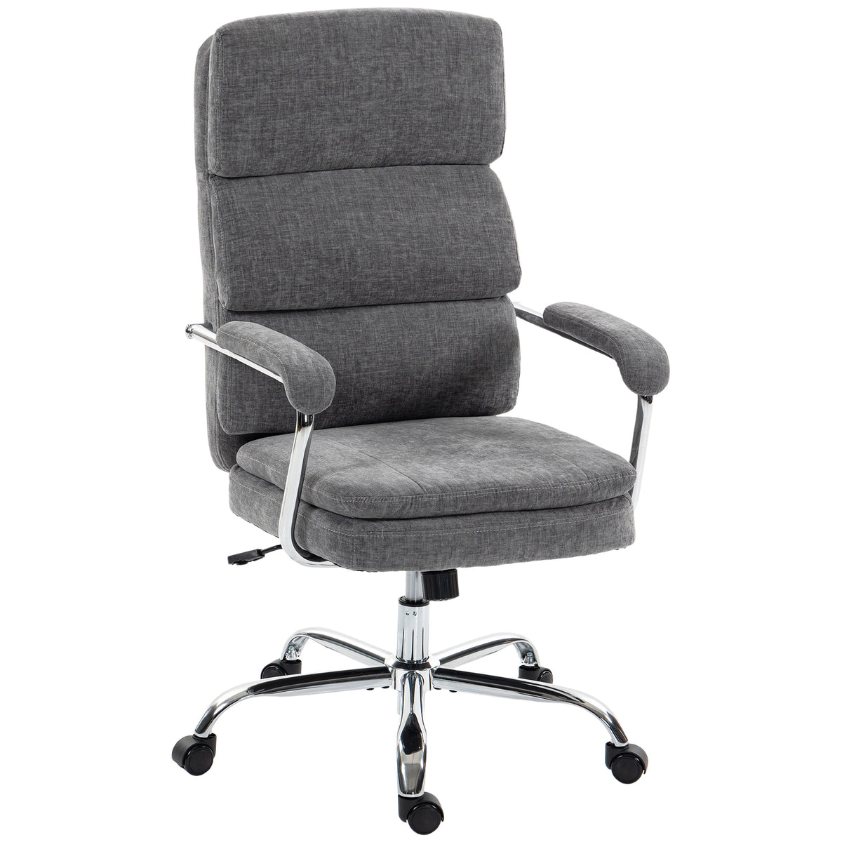 Home Office Bürostuhl, höhenverstellbarer 360° drehbarer Schreibtischstuhl für das Homeoffice, Grau