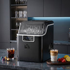 Eisw¨¹rfelmaschine Eisw¨¹rfelspender Ice-Maker 20kg/24h 2,3L Eisw¨¹rfelbereiter mit 3,2 L Wassertank, Schwarz