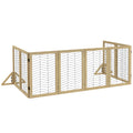 Hundegitter Treppengitter Absperrgitter, faltbar, Kiefernholz, 375 cm x 44 cm x 70 cm, Natur