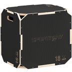 Non-Slip Plyo Box, Corner-free Wooden Jump Box, 41 x 51 x 48 cm