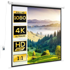 Beamer-Leinwand, 1:1 Format, Fernbedienung, 172 x 172 cm (96 Zoll), Wei?