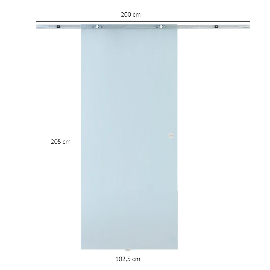 Glasschiebetür Schiebetür Glastür Zimmertür Mattglas 1025 x 2050 mm