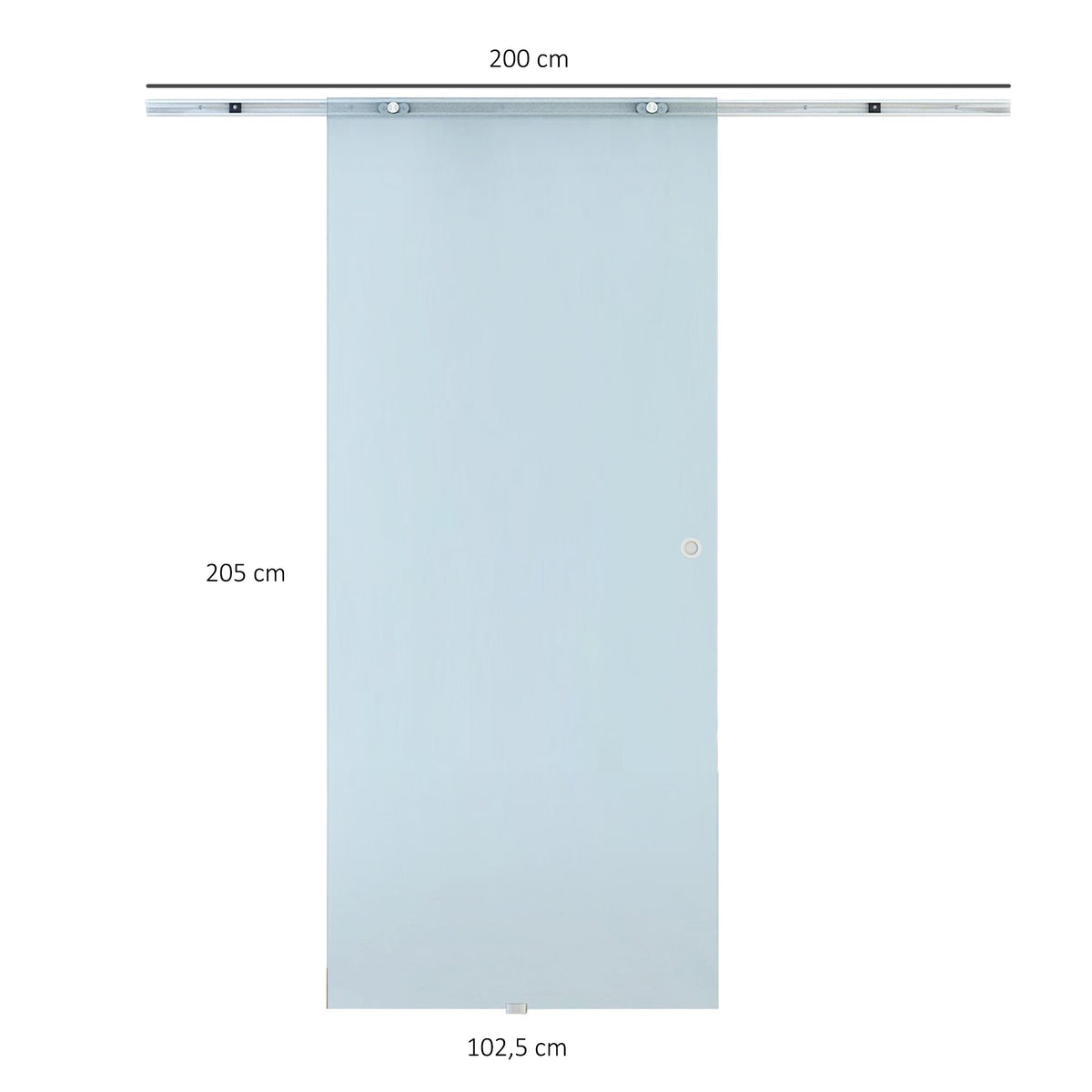 Glasschiebetür Schiebetür Glastür Zimmertür Mattglas 1025 x 2050 mm