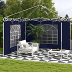 Set of Two 195 x 295cm Replacement Gazebo Side Walls - Blue