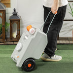 Abwassertank, 22 L, rollbar, spritzfreie Entleerung, HDPE, 33 x 26 x 53 cm, Grau