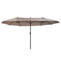 4.6m Double Garden Parasol - Tan