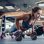 Kettlebell Kugelhantel 8 kg Gewicht-Hantel mit Sand befüllt für Anfänger Schwarz