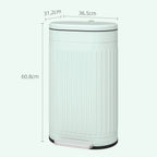 30L Metal Kitchen Bin, with Soft-Close Lid - Light Green