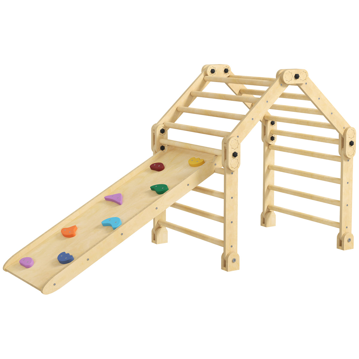 3 in 1 Kids Climbing Set Indoor with Sliding Ramp, Foldable design, Gift for 2-6 Years Old