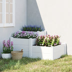 Hochbeet 3-stufig Stapelbar Gartenbeet mit Offenem Boden, modulares Kräuterbeet DIY Montage Kunststoff