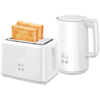 K¨¹chenset mit Wasserkocher und Toaster, 7 Br?unungsstufen, schnelles Kochen, Edelstahl, Kunststoff, Wei?