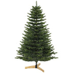 Künstlicher Weihnachtsbaum 180 cm, Fraser-Tanne mit Holzständer, 988 realistische Zweigspitzen für Zuhause und Büro, Grün