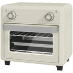 10L Heißluft-Ofen zum Grillen, Backen und Frittieren, Timer, 1000W, Spülmaschinenfest, Cremeweiß