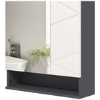 Badezimmerschrank, Spiegelt¨¹r, verstellbare Regale, bis zu 15 kg belastbar, Wei?