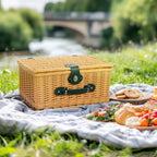 Two-Person Picnic Set, with Wicker Basket