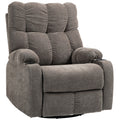 Relaxsessel mit Fu?st¨¹tze, Liegesessel, drehbar, bis 150 kg, Stahlrahmen, 88x96x108cm, Hellbraun
