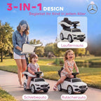 3-in-1 Rutschauto mit Schiebstange Mercedes-Benz Weiß