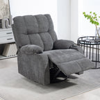 Relaxsessel mit Fu?st¨¹tze, Liegesessel, drehbar, bis 150 kg, Stahlrahmen, 88x96x108cm, Dunkelgrau