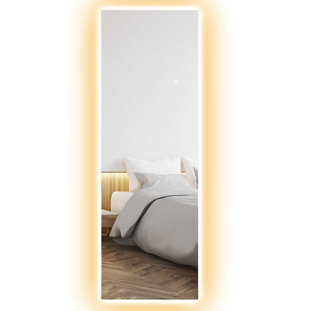 LED Ganzk?rperspiegel, dimmbar, rahmenlos, Touch-Steuerung, 40 x 120 cm