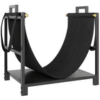 Kaminholzregal 47,5 x 33 x 44cm erhöhtes Brennholzregal mit Canvas-Tragetasche bis 50 kg Indoor Outdoor