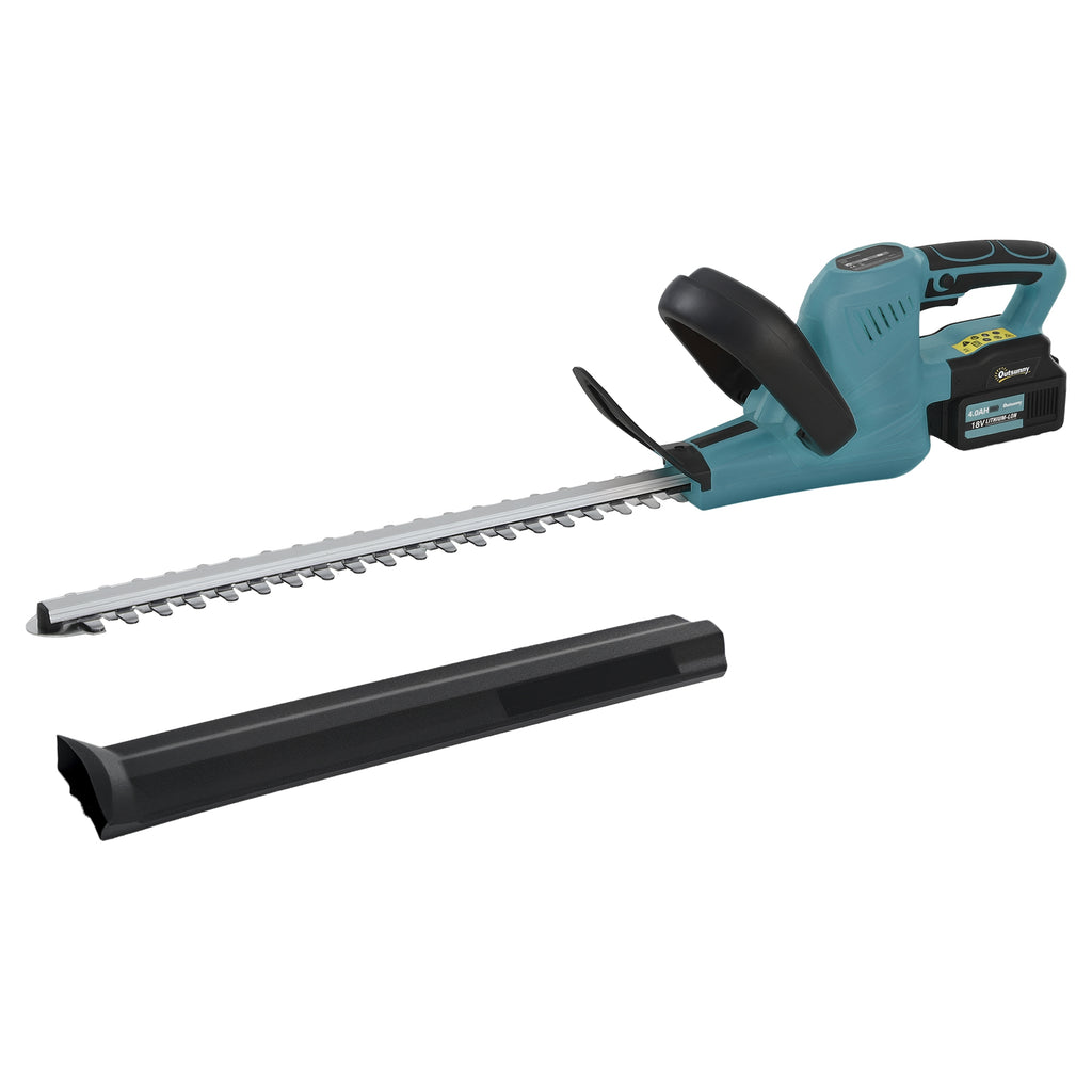 Elektro Heckenschere Akku Elektrischer Heckenschneider mit 51cm Schnittl?nge Motor, Akku Blau