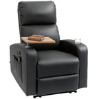 Massagesessel Relaxsessel Liegesessel, 1 Klapptisch, 1 Fu?st¨¹tze; 77 cm x 93 cm x 105 cm, Schwarz