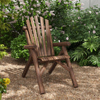 Gartenstuhl, Outdoor Hochlehner, bis 113 kg, wetterfest, Verkohlt