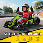 24 V Elektro Go-Kart für Kinder Drift-Funktion für 6-12 Jahre Grün