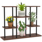 Four-Tier Wooden Shelf Plant Stand
