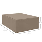 600D Oxford Patio Garden Furniture Dining Table Chair Set Cover Water Protector Waterproof Anti-UV – Beige