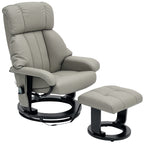 Relaxsessel Massagefunktion Fernsehsessel mit Seitentasche, Kunstleder, Grau