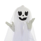 Halloweendekoration, 3 leuchtende Geister, Bewegungssensor, 54 x 10 x 60 cm, Weiß