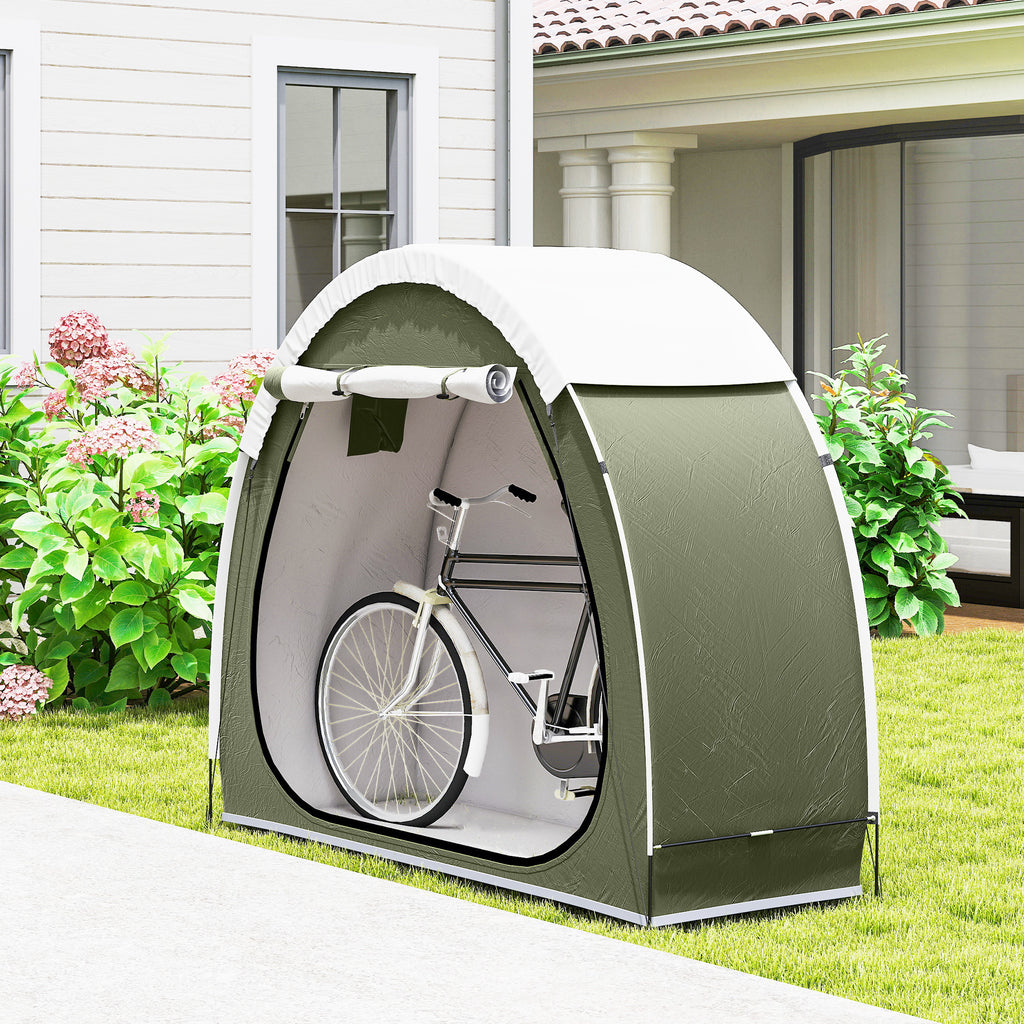 Fahrradzelt für 2 Fahrräder Fahhrradgarage mit Belüftung UPF50+ Wasserdicht 210D Oxford 200 x 80 x 170 cm
