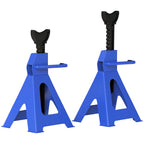 Unterstellbock 3 Tonnen Traglast 2 Stück Stützbock 13 stufig Höhenverstellbar 385 mm bis 600 mm Blau