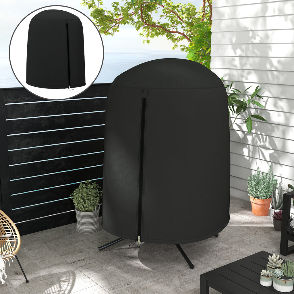 190 x Φ128cm Hanging Egg Chair Furniture Cover - Black