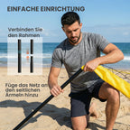 Volleyballnetz Set mit höhenverstellbaren Stahlpfosten, Tragbar