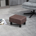 Hocker mit Stoffbezug in Leinenoptik, bis 110 kg, braun, 40 x 30 x 24cm