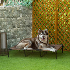 Raised Dog Bed Cooling Elevated Pet Cot with Breathable Mesh for Indoor Outdoor Use Brown, XX Large, 122 x 92 x 23cm
