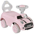 Foot To Floor Ride On Car Sliding Car w/ Air Horn, Anti-Over-Backwards, 18 to 36 Months - Pink