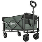 Gartenwagen 90 kg belastbar, klappbar Transportwagen mit herausnehmbare Plane, Griff, R?dern 72 Liter Gr¨¹n