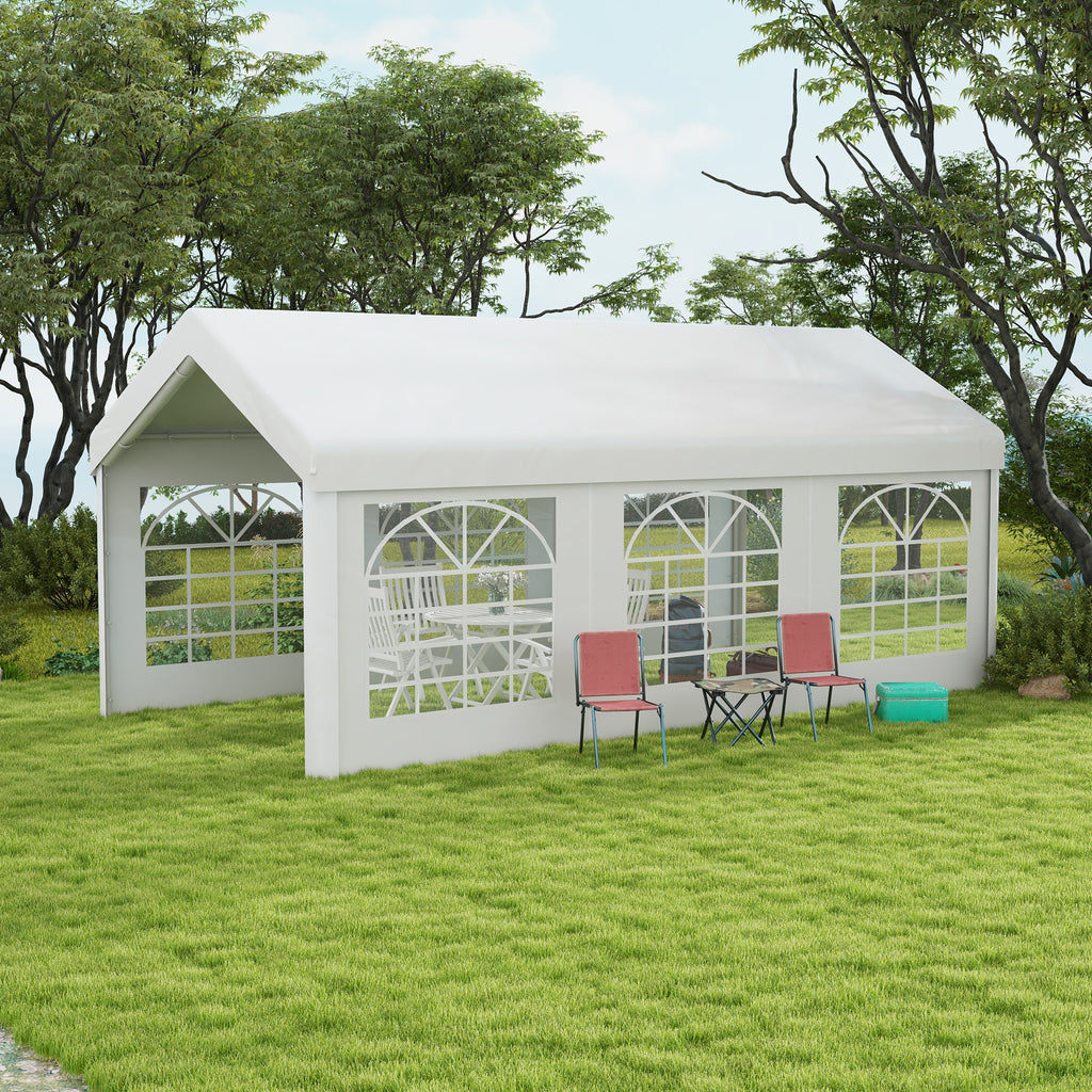 Ersatzwand für Bierzelt oder Pavillon, wasserdicht, einfache Montage, 6 x 2 m, Weiß