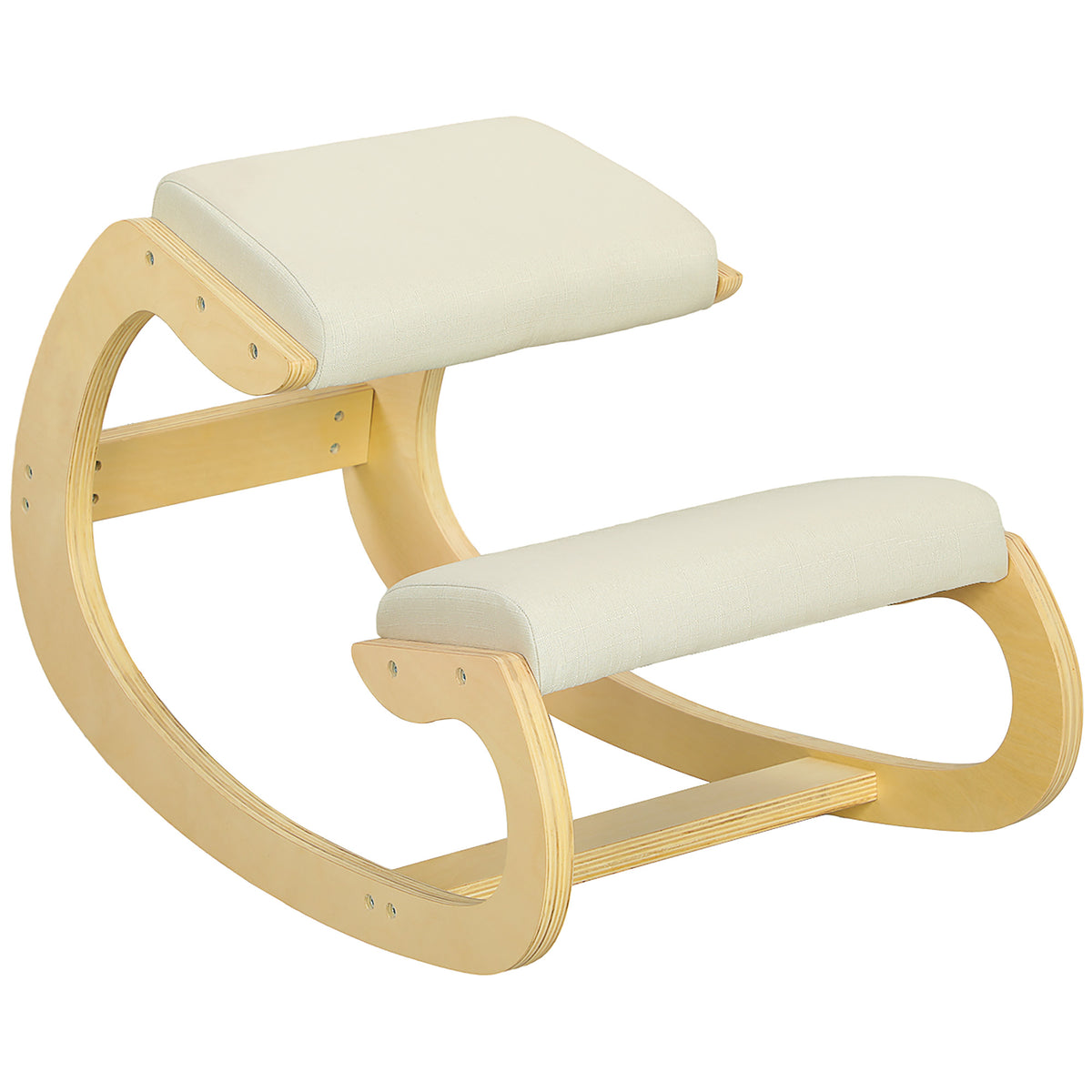 Ergonomischer, schaukelnder Kniehocker f¨¹r Homeoffice, zur Verbesserung der K?rperhaltung, Creme