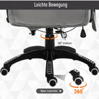  B¨¹rostuhl mit Massagefunktion Ergonomischer Chefsessel mit Heizfunktion, Liegefunktion, Wippfunktion H?henverstellbar 360¡ã Drehbar Computerstuhl mit Seitentasche, Samtoptik, Grau