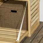 Aufbewahrungsbox mit Spalier, 4 Hängeregale, Magnettür, Massivholz, Natur, 80 x 45 x 160 cm