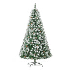 6FT Artificial Christmas Tree with Pine Cones, Holiday Home Xmas Decoration Automatic Open, Green