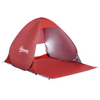 Pop up Beach Tent, UV 30+ Portable Sun Shelter with Carry Bag, 2x1.5m for 2-3 Person, Red