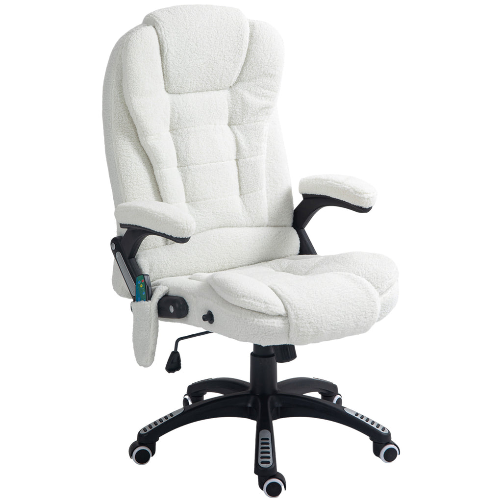 B¨¹rosessel Massagefunktion Massageb¨¹rostuhl, Massagefunktion, h?henverstellbar, 67 x 74 x 107-116 cm, Wei?